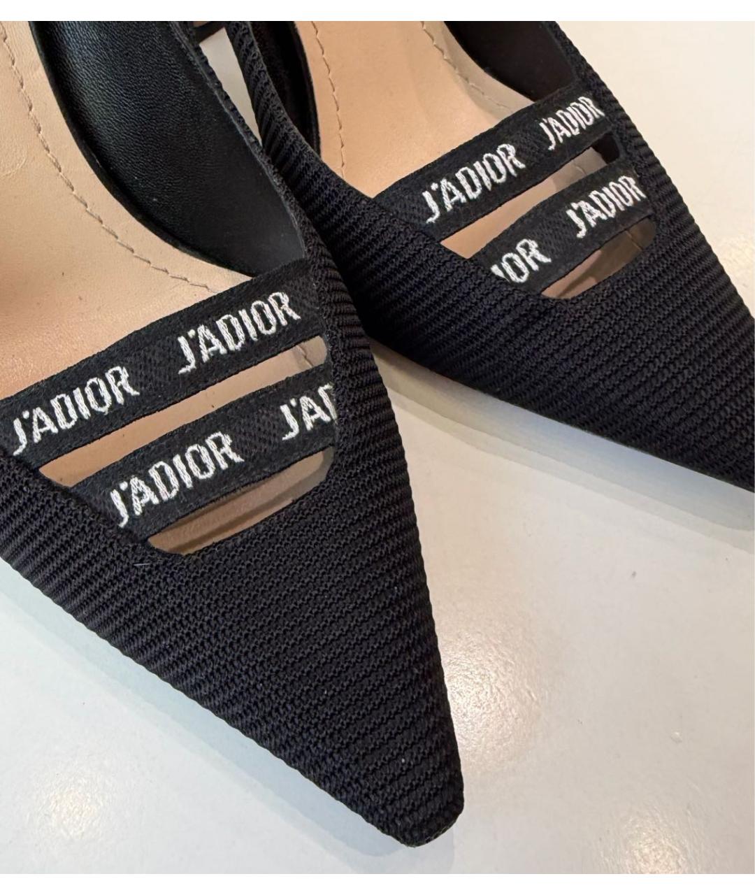 CHRISTIAN DIOR Черные текстильные туфли, фото 3