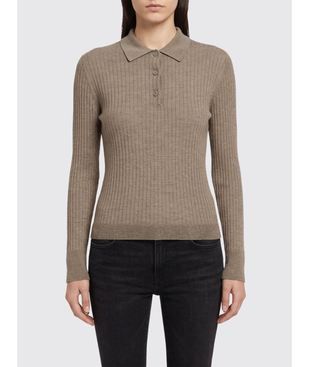 MAX MARA Коричневый кашемировый джемпер / свитер, фото 3
