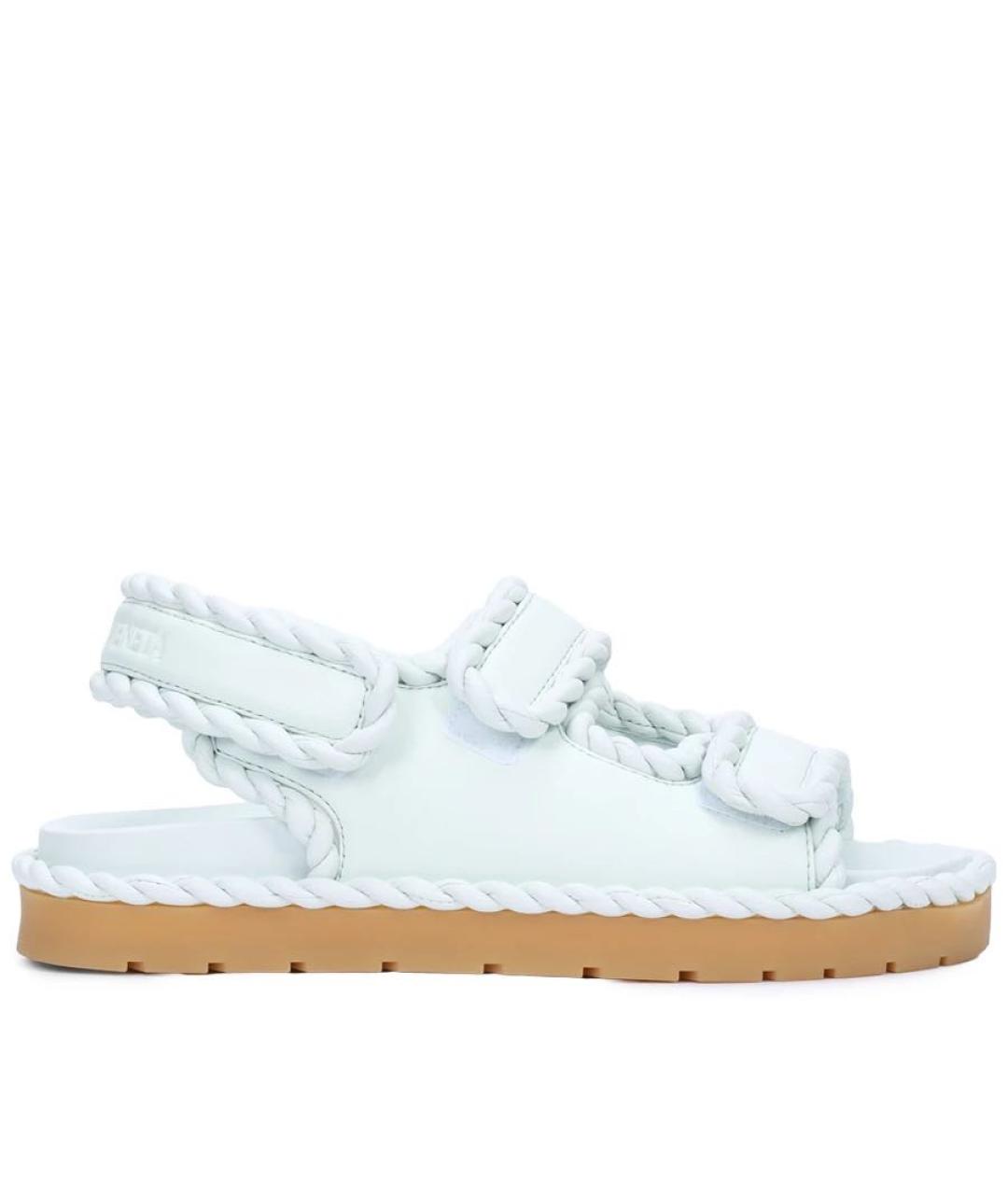 BOTTEGA VENETA Голубые кожаные сандалии, фото 1