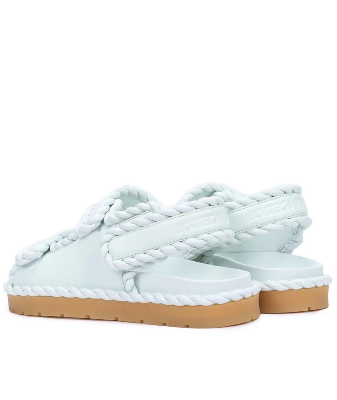 BOTTEGA VENETA Голубые кожаные сандалии, фото 3