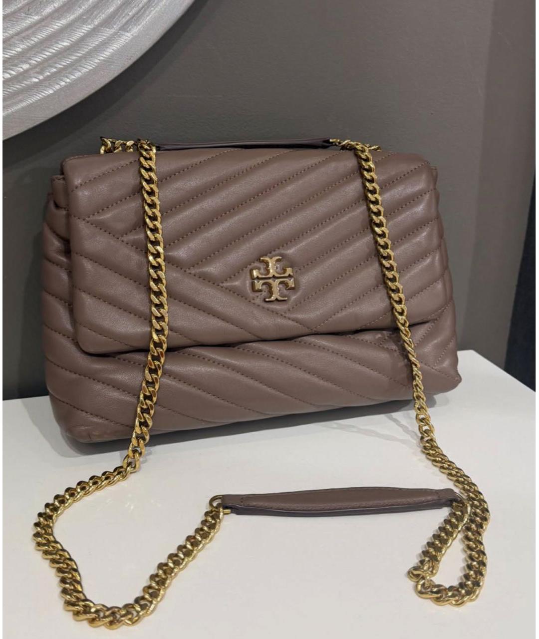 TORY BURCH Коричневая кожаная сумка через плечо, фото 9