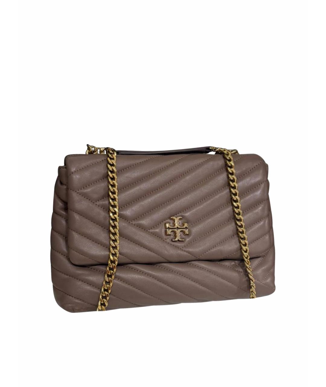 TORY BURCH Коричневая кожаная сумка через плечо, фото 1