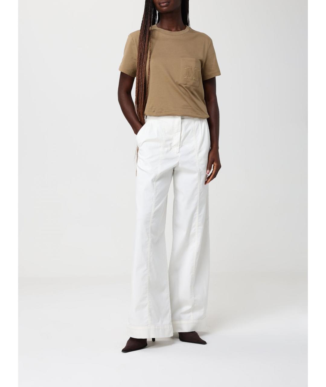 MAX MARA Бежевая футболка, фото 2