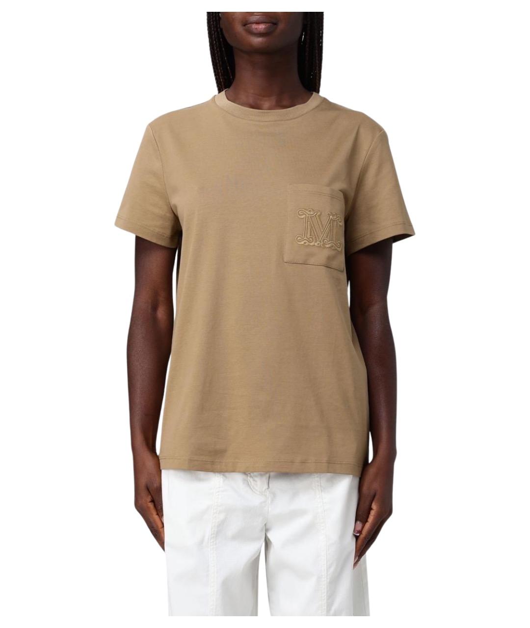MAX MARA Бежевая футболка, фото 1