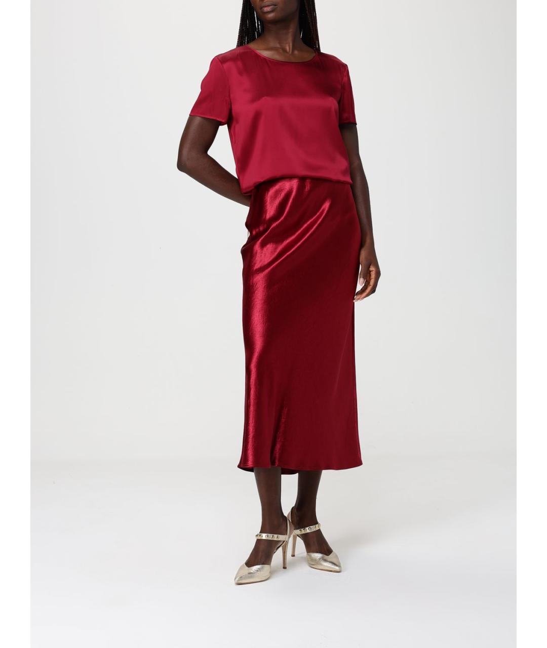 MAX MARA Красная юбка миди, фото 2