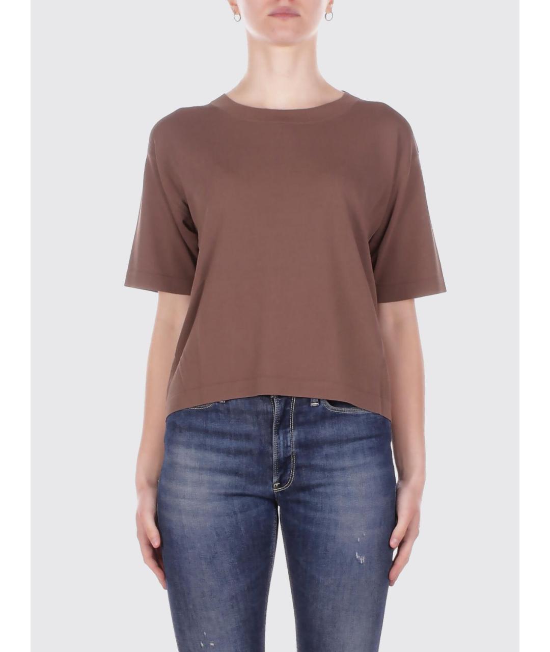 MAX MARA Коричневая футболка, фото 4