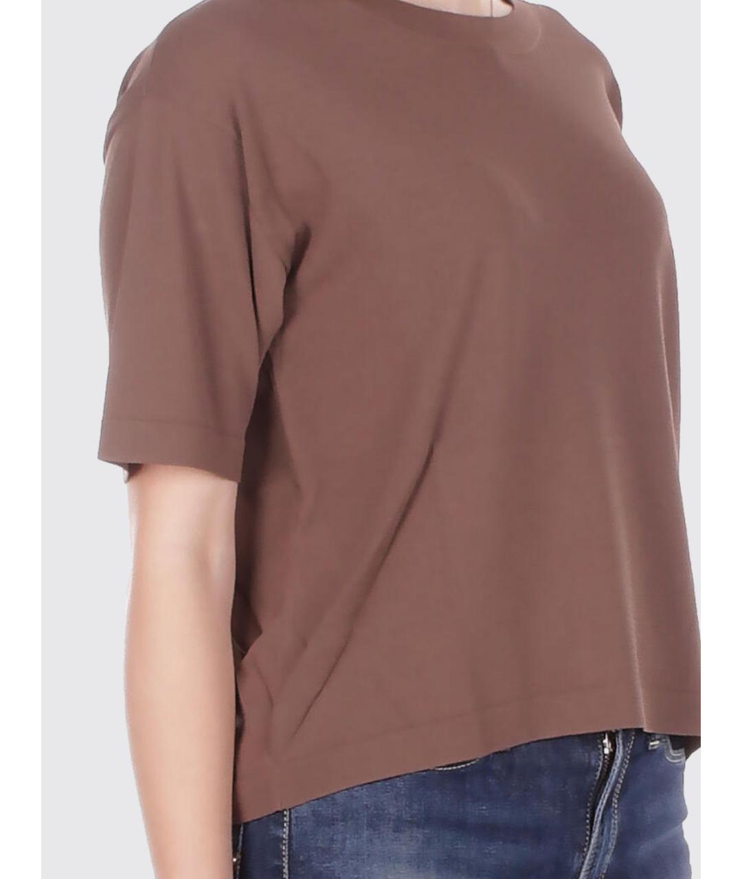 MAX MARA Коричневая футболка, фото 3