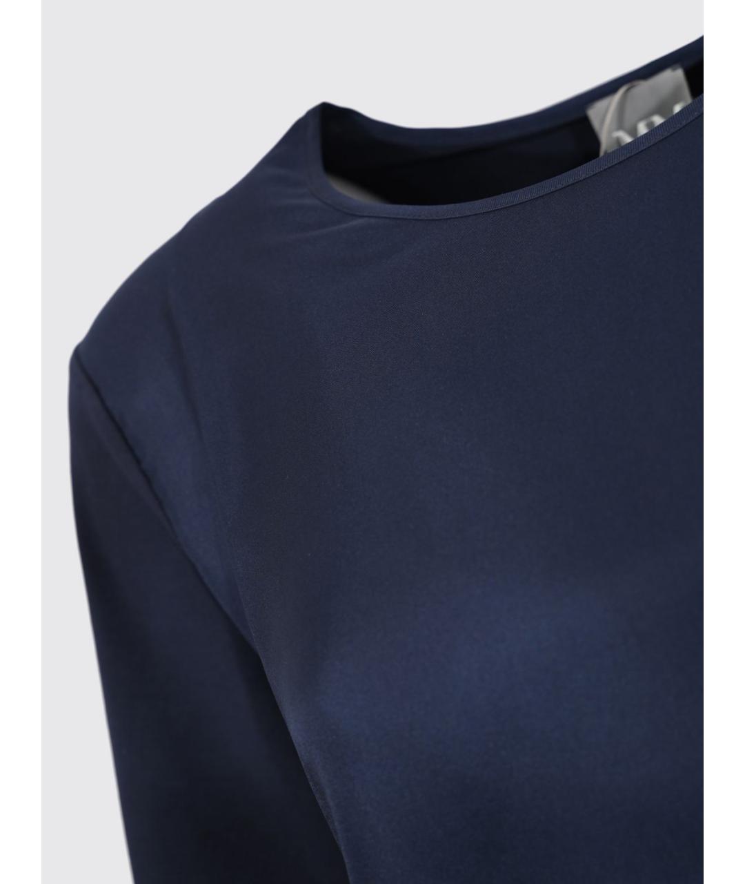 MAX MARA Синяя хлопковая футболка, фото 4