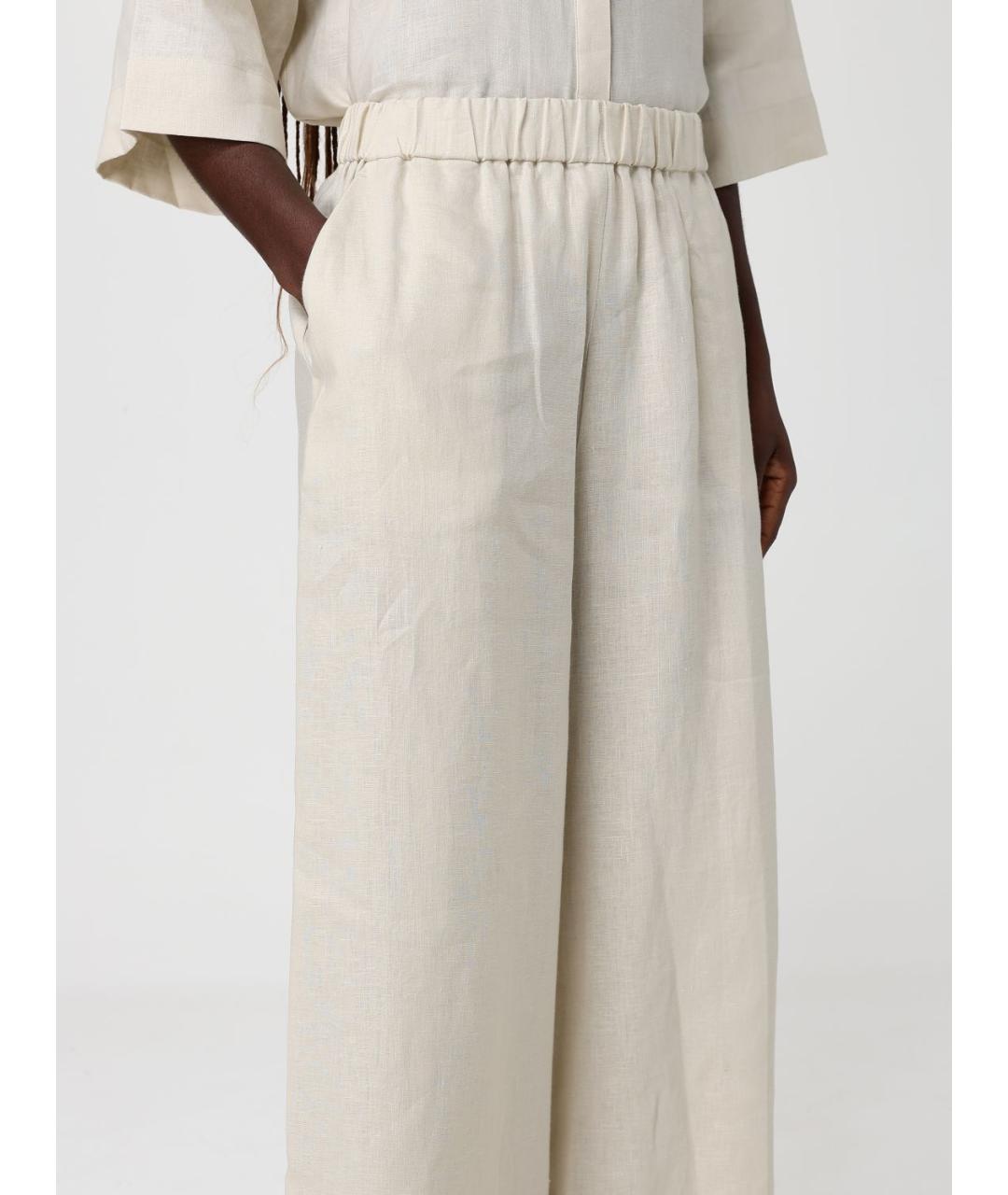 MAX MARA Бежевые прямые брюки, фото 5