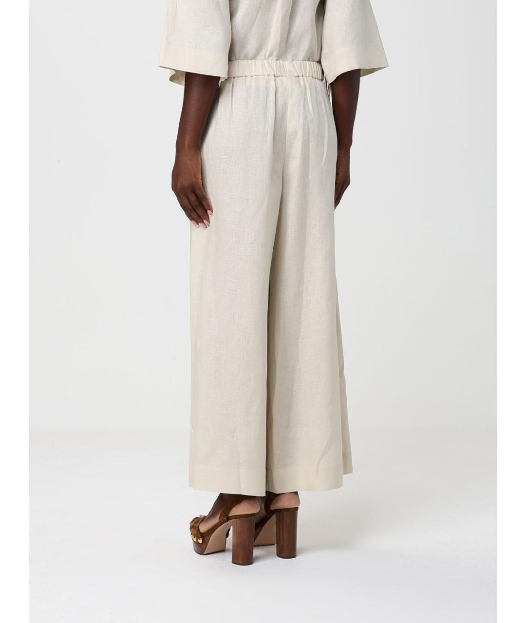 MAX MARA Бежевые прямые брюки, фото 3
