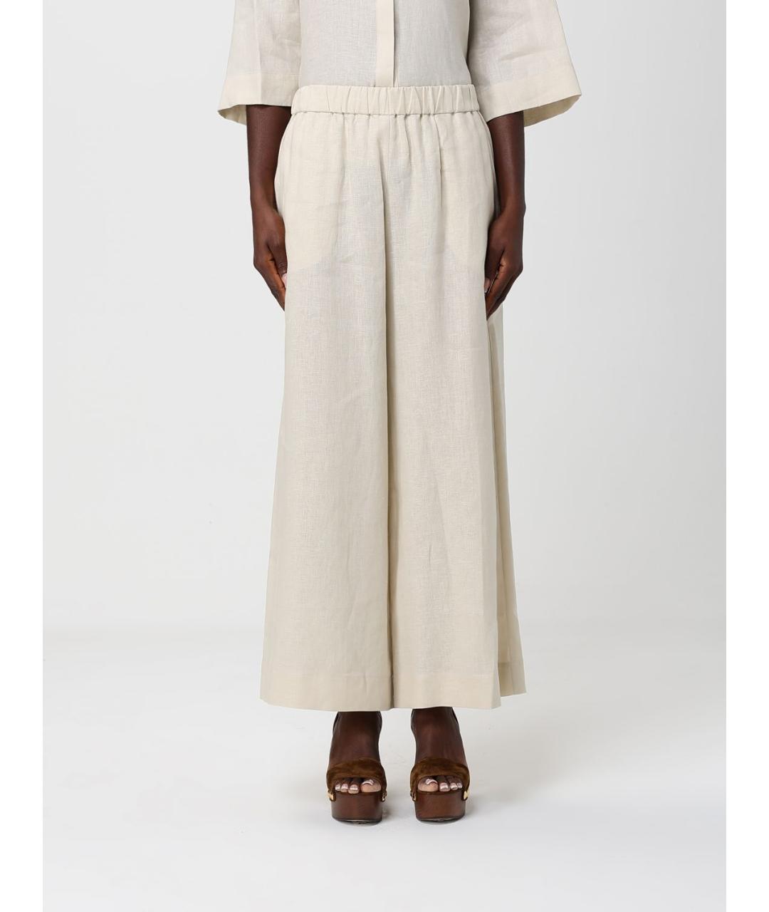 MAX MARA Бежевые прямые брюки, фото 6
