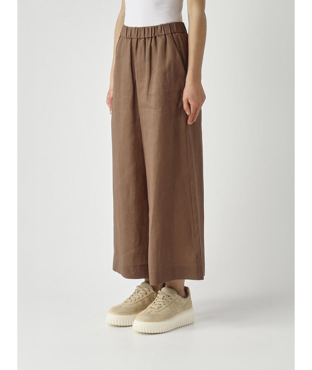 MAX MARA Коричневые прямые брюки, фото 4