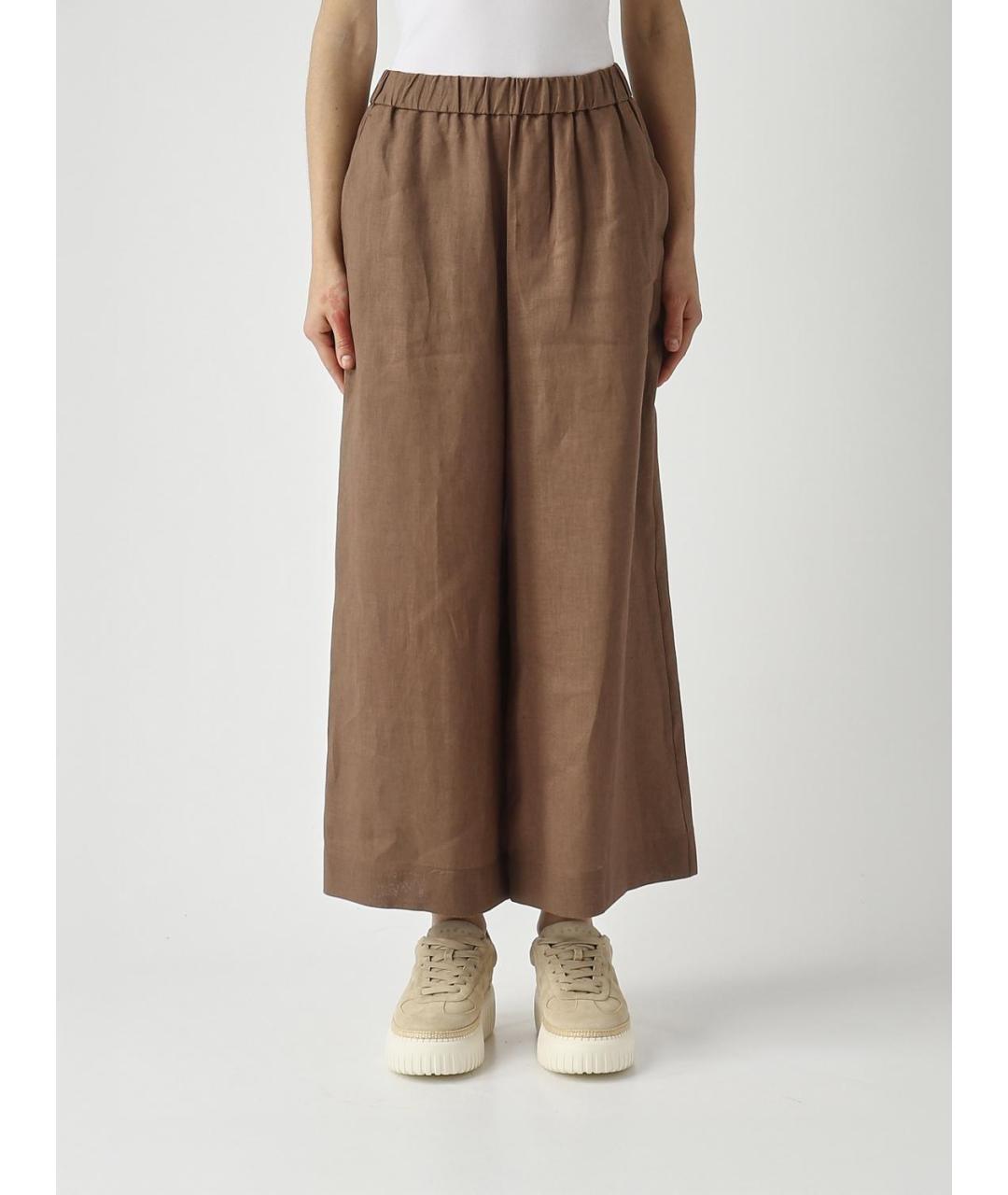 MAX MARA Коричневые прямые брюки, фото 6