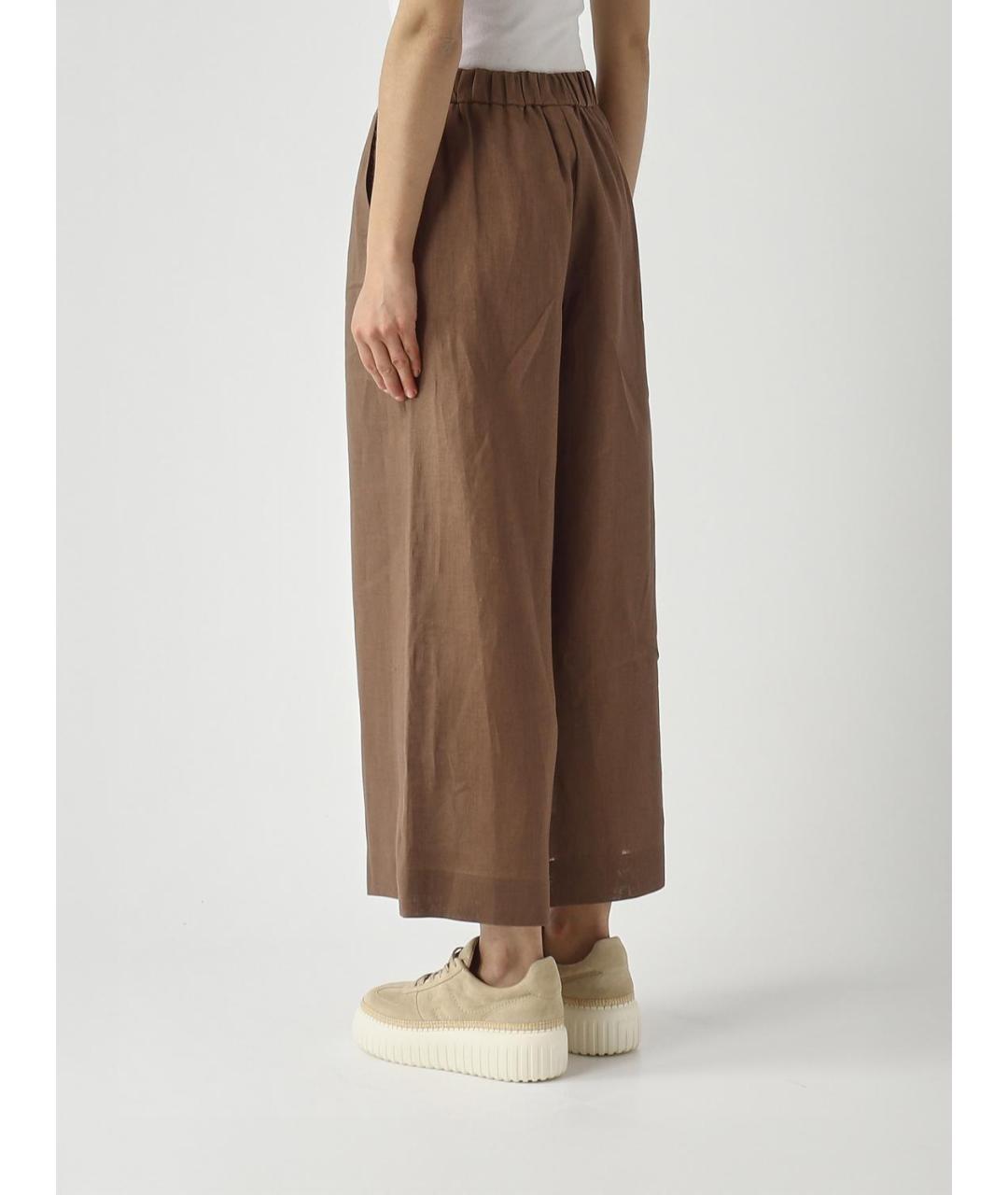 MAX MARA Коричневые прямые брюки, фото 3