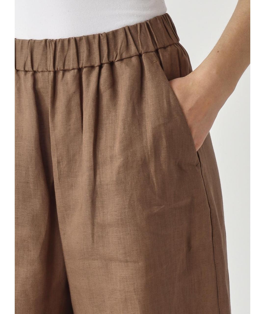 MAX MARA Коричневые прямые брюки, фото 5