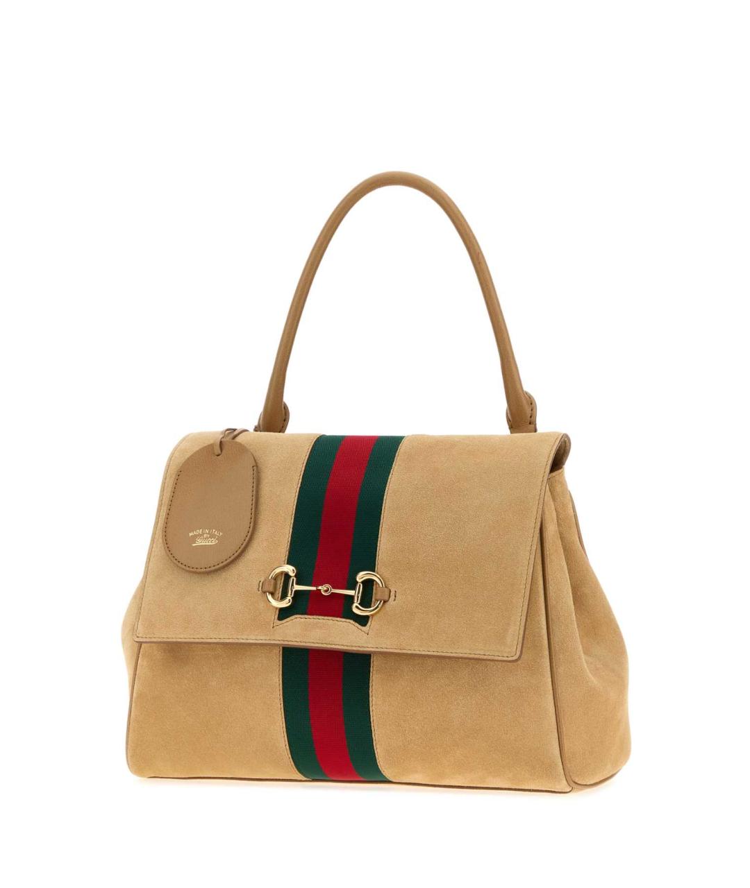 GUCCI Бежевая замшевая сумка через плечо, фото 2