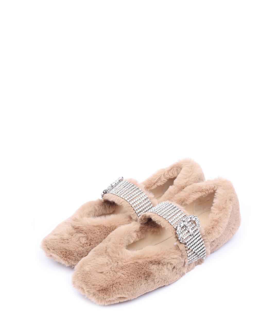 JIMMY CHOO Бежевые балетки, фото 3