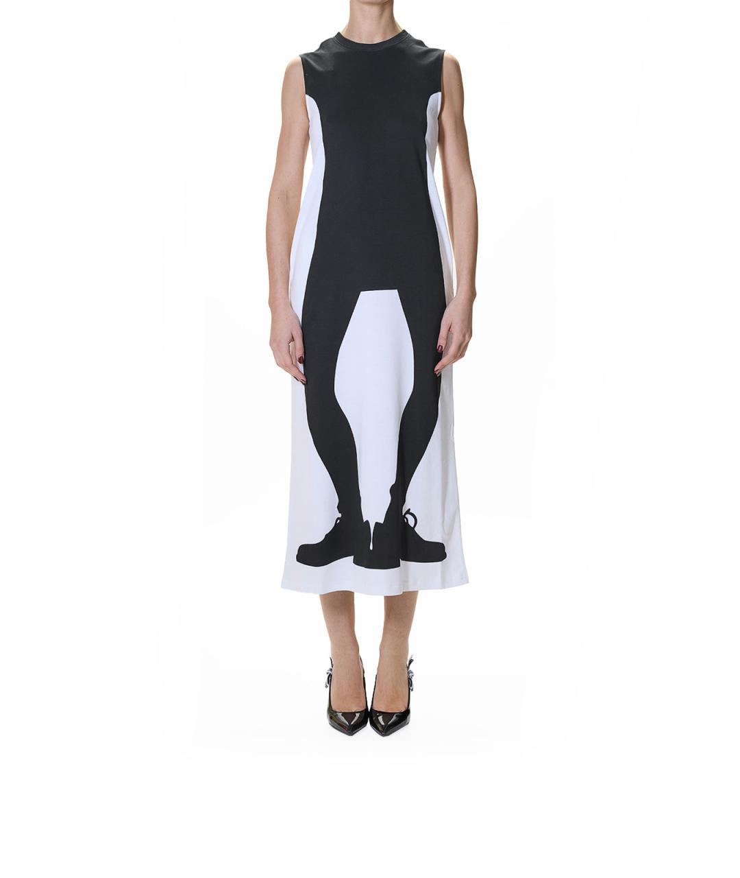 MOSCHINO Белое хлопковое повседневное платье, фото 2