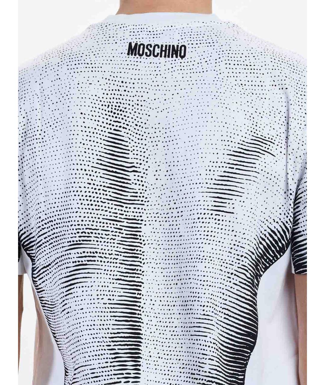 MOSCHINO Белая хлопковая футболка, фото 5