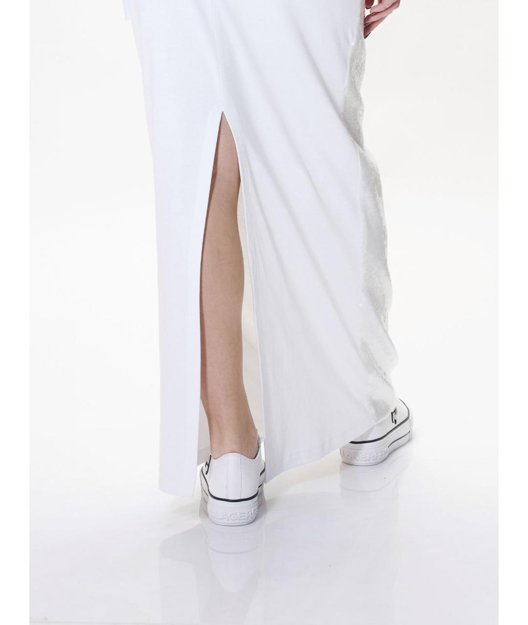 MOSCHINO Белая полиэстеровая юбка миди, фото 5