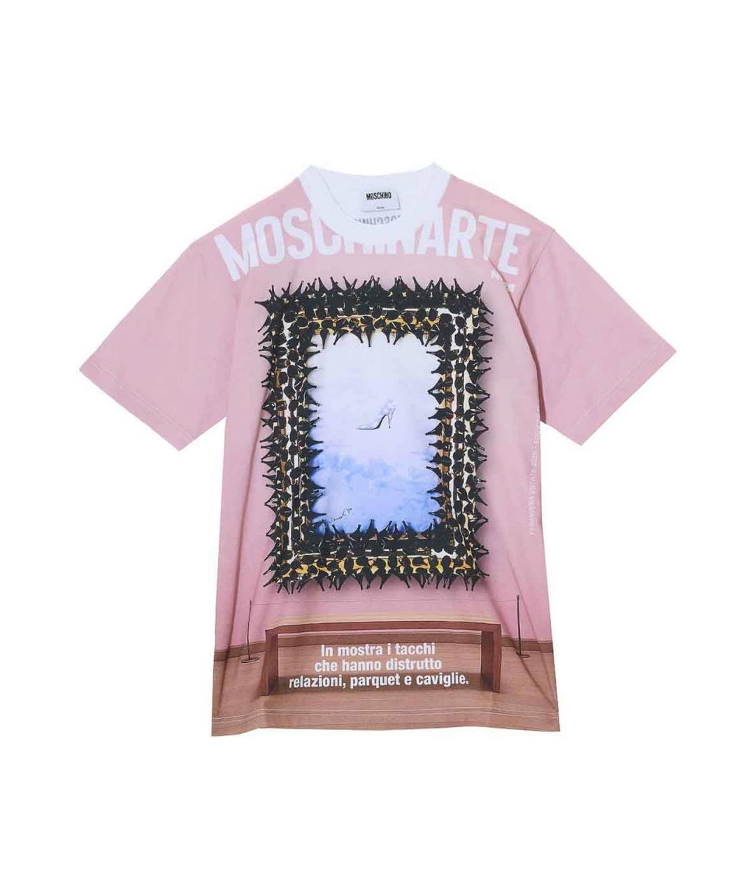 MOSCHINO Мульти хлопковая футболка, фото 1