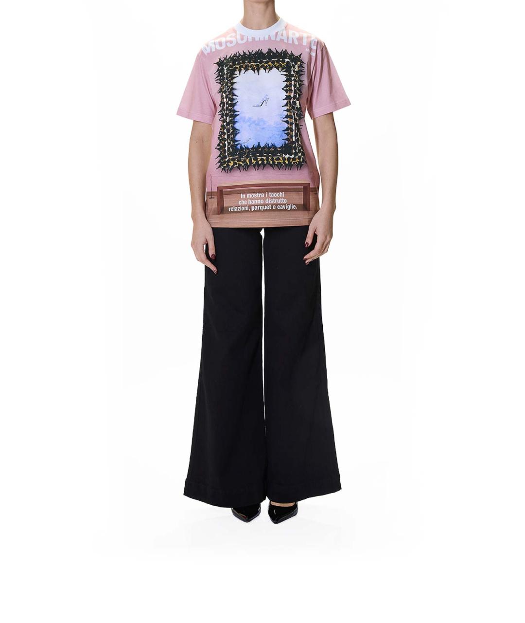 MOSCHINO Мульти хлопковая футболка, фото 2