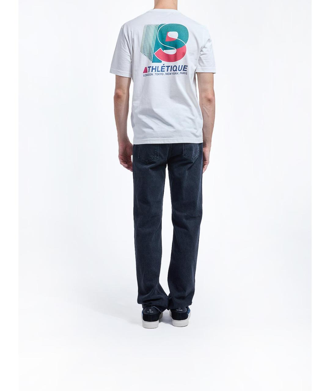 PS BY PAUL SMITH Белая хлопковая футболка, фото 4