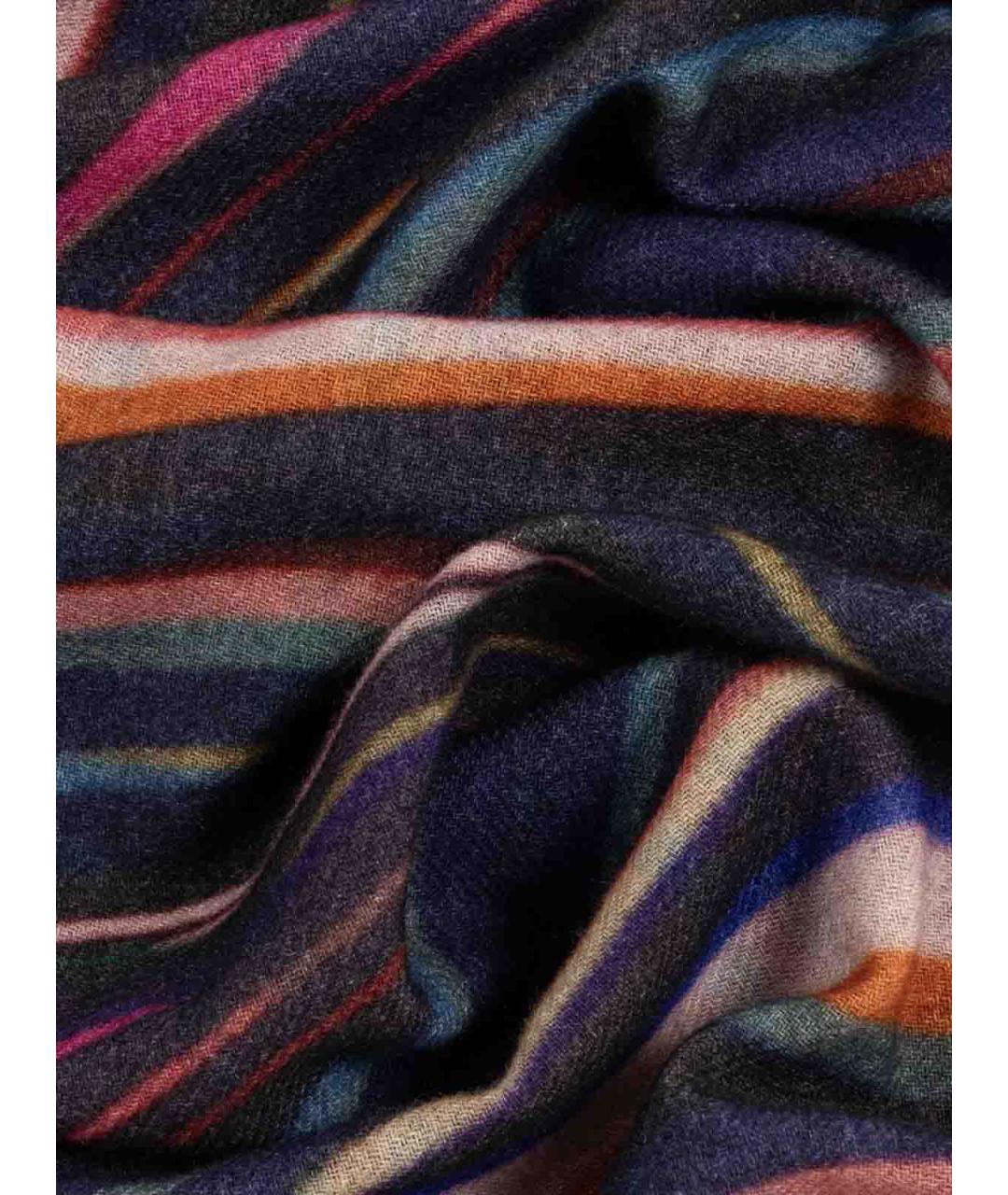 PAUL SMITH Темно-синий кашемировый шарф, фото 2