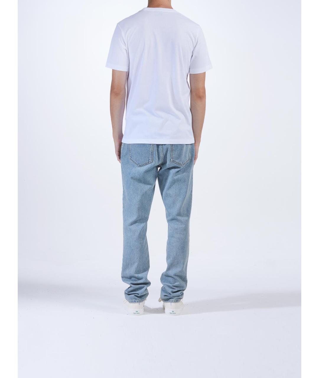 PS BY PAUL SMITH Белая хлопковая футболка, фото 4