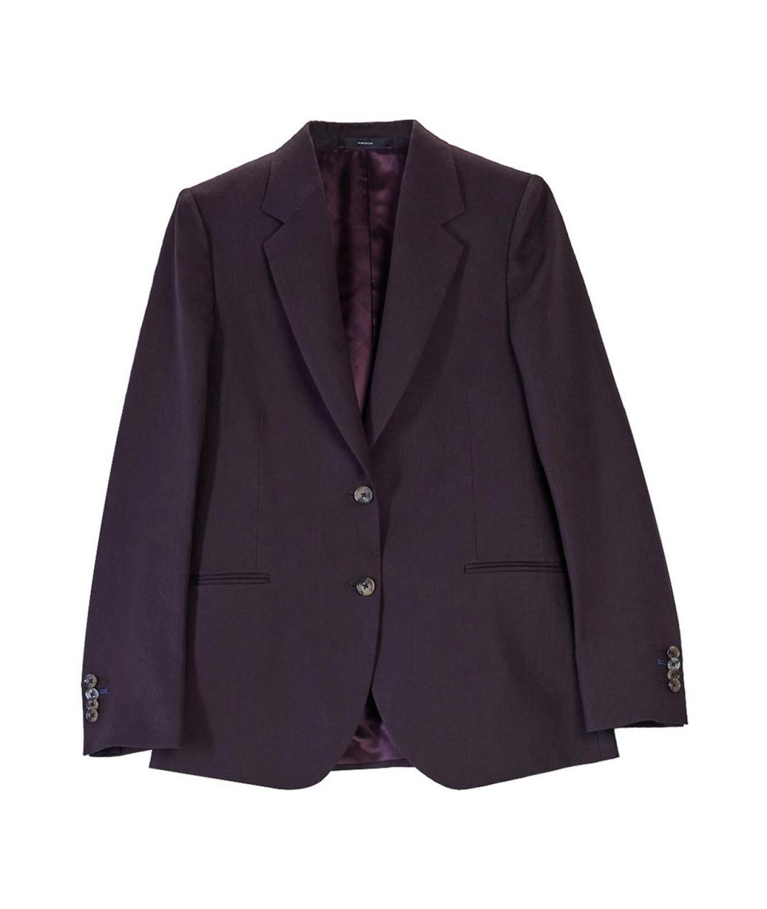 PAUL SMITH Фиолетовый льняной жакет/пиджак, фото 1