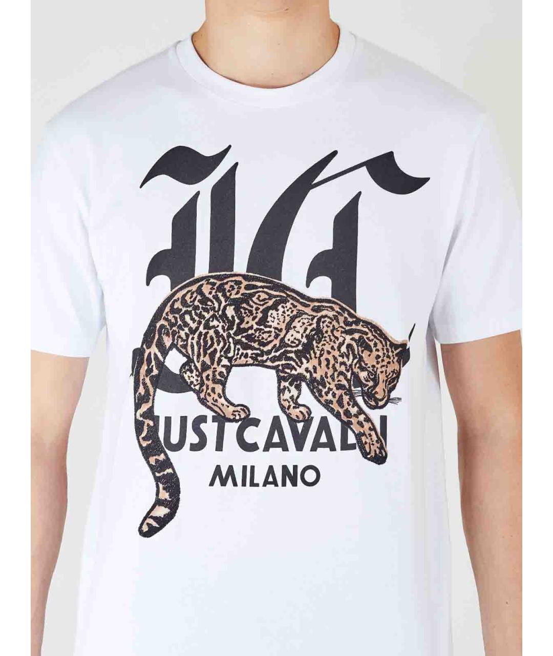 JUST CAVALLI Белая хлопковая футболка, фото 5