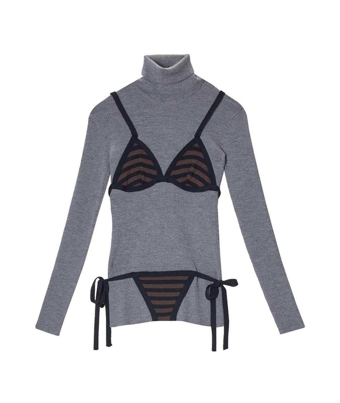 MOSCHINO Мульти шерстяной джемпер / свитер, фото 1