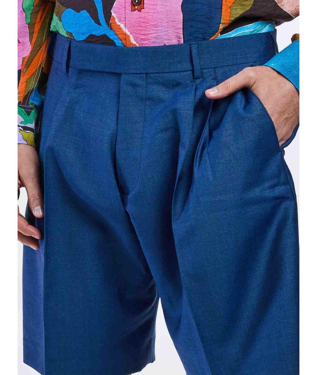 PAUL SMITH Синие шерстяные шорты, фото 5