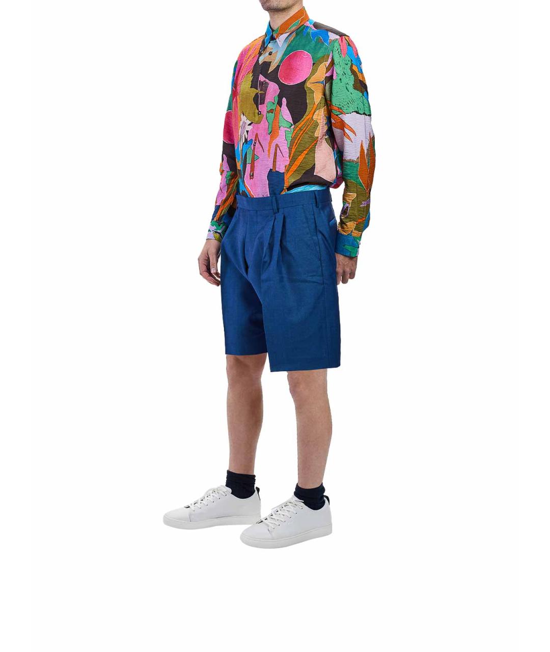 PAUL SMITH Синие шерстяные шорты, фото 3
