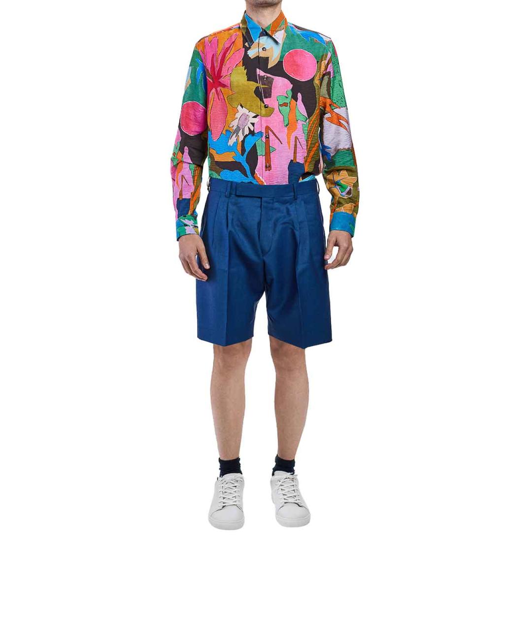 PAUL SMITH Синие шерстяные шорты, фото 2