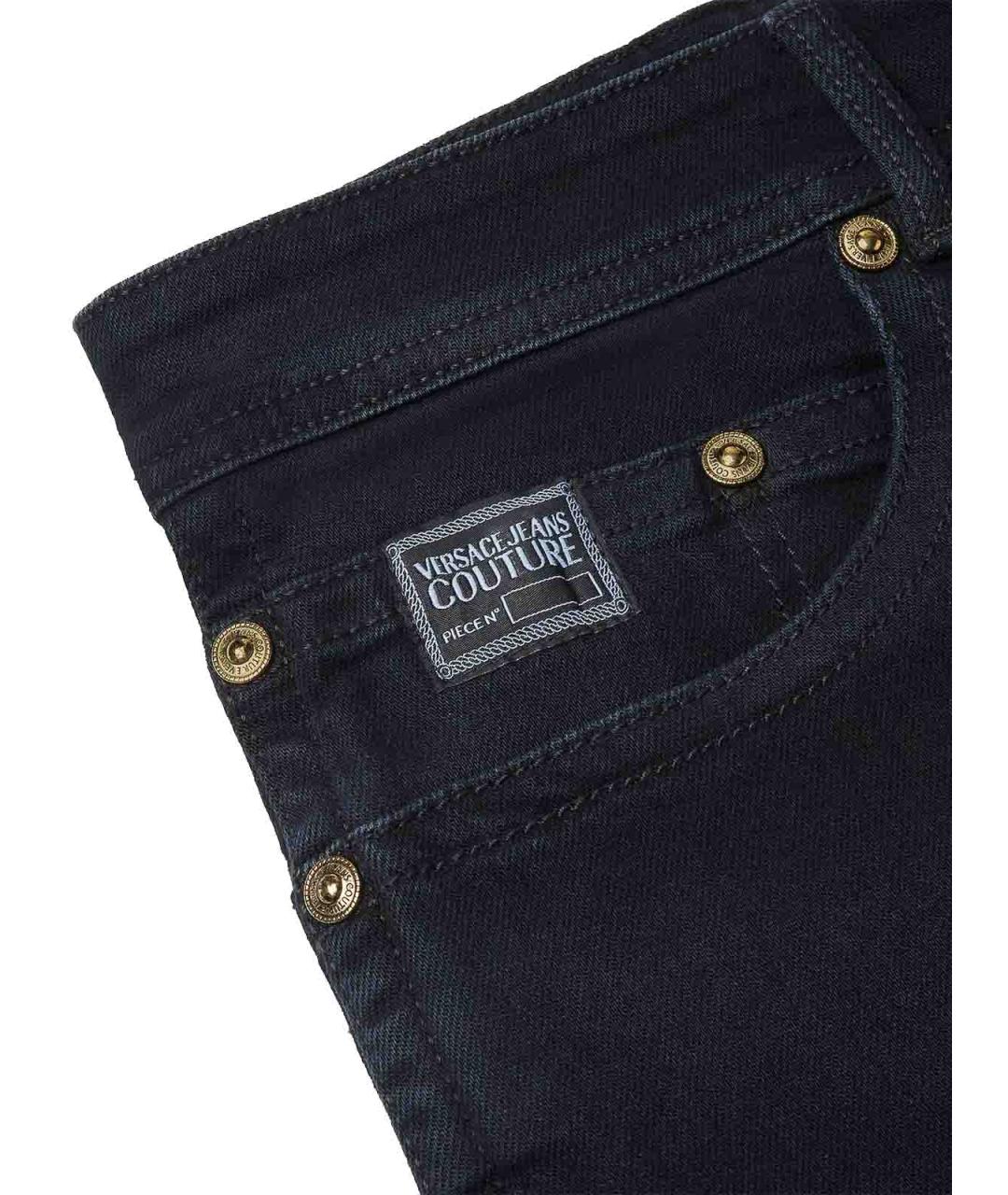 VERSACE JEANS COUTURE Синие хлопковые прямые джинсы, фото 5
