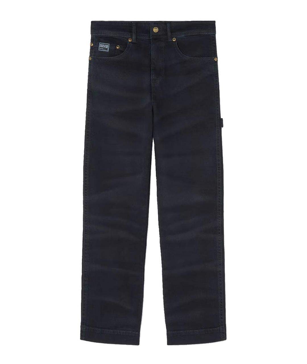 VERSACE JEANS COUTURE Синие хлопковые прямые джинсы, фото 1