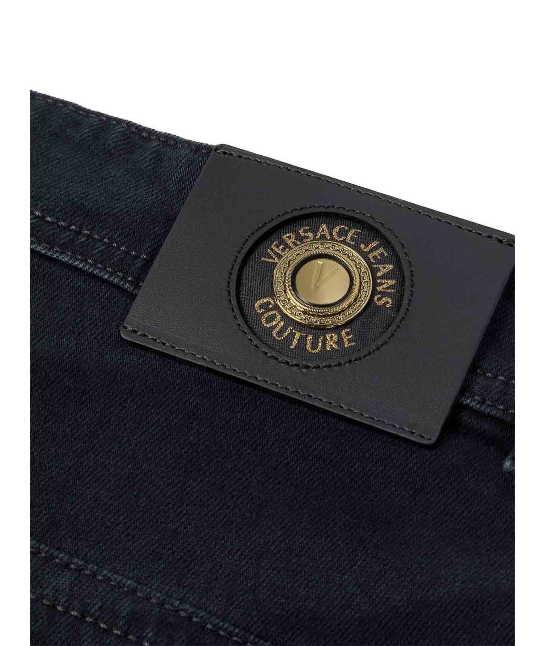 VERSACE JEANS COUTURE Синие хлопковые прямые джинсы, фото 6