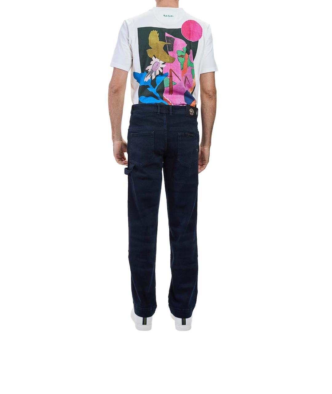 VERSACE JEANS COUTURE Синие хлопковые прямые джинсы, фото 4