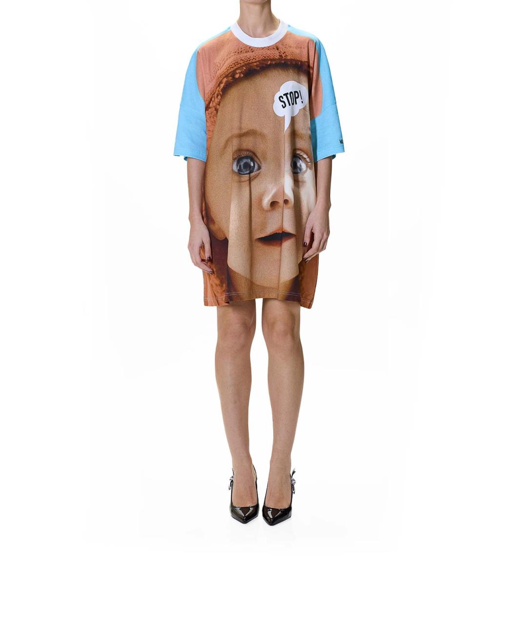 MOSCHINO Мульти хлопковое повседневное платье, фото 2