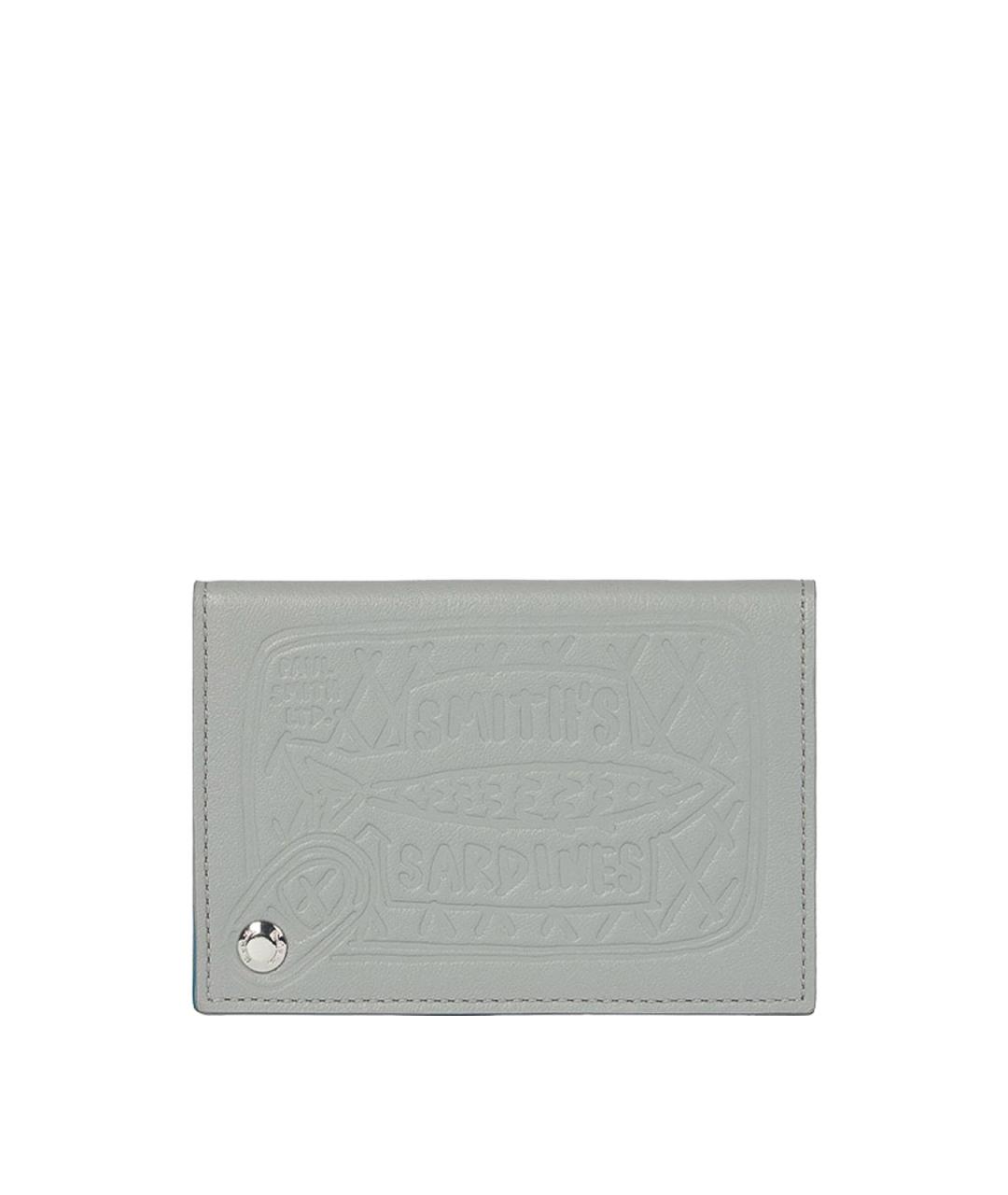 PAUL SMITH Серый кожаный кошелек, фото 1