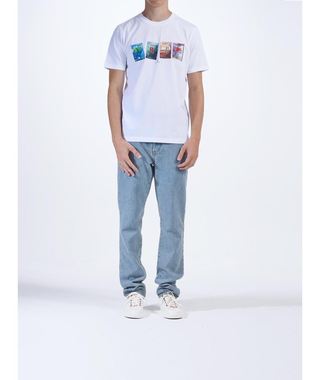 PS BY PAUL SMITH Белая хлопковая футболка, фото 2