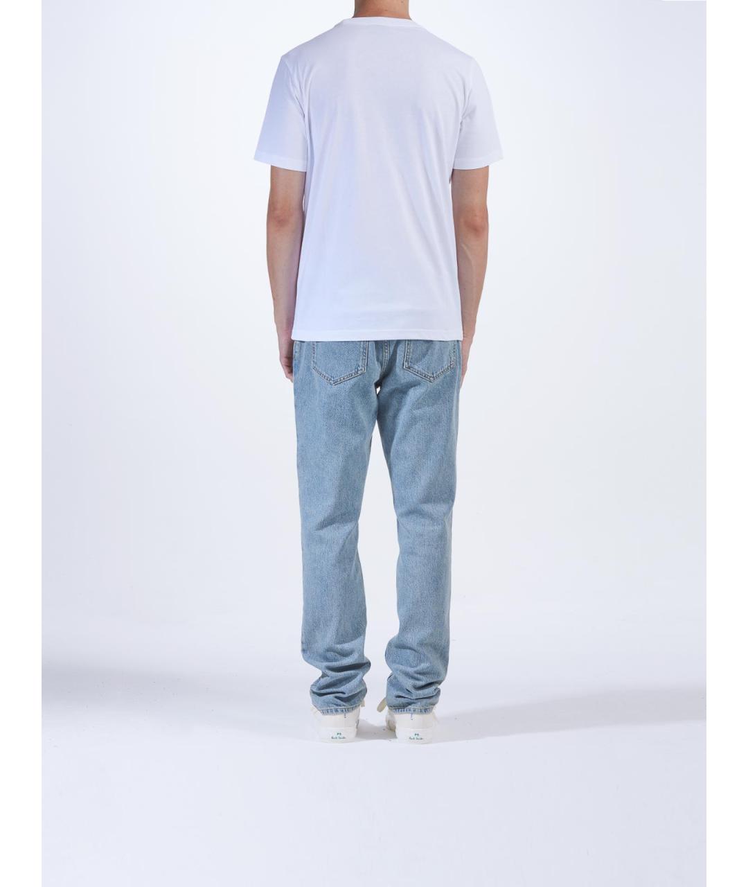 PS BY PAUL SMITH Белая хлопковая футболка, фото 4