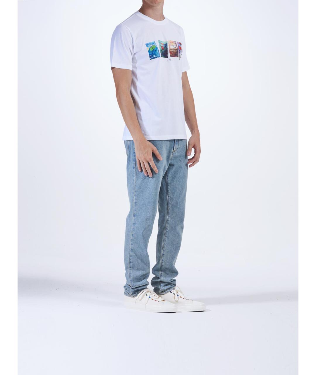 PS BY PAUL SMITH Белая хлопковая футболка, фото 3