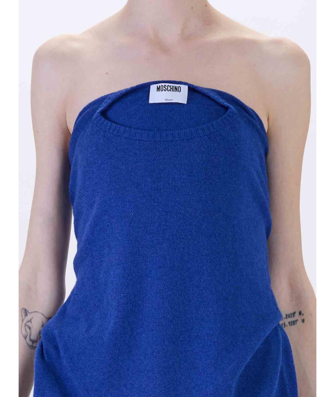 MOSCHINO Синяя шерстяная майка, фото 5