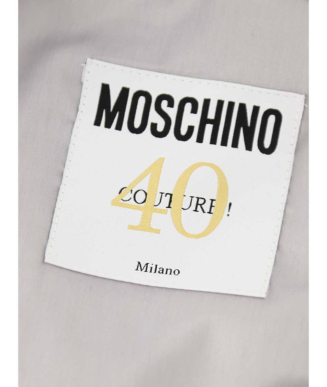 MOSCHINO Серая хлопковая майка, фото 6