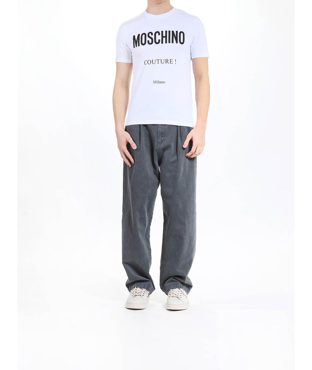 MOSCHINO Белая хлопковая футболка, фото 2