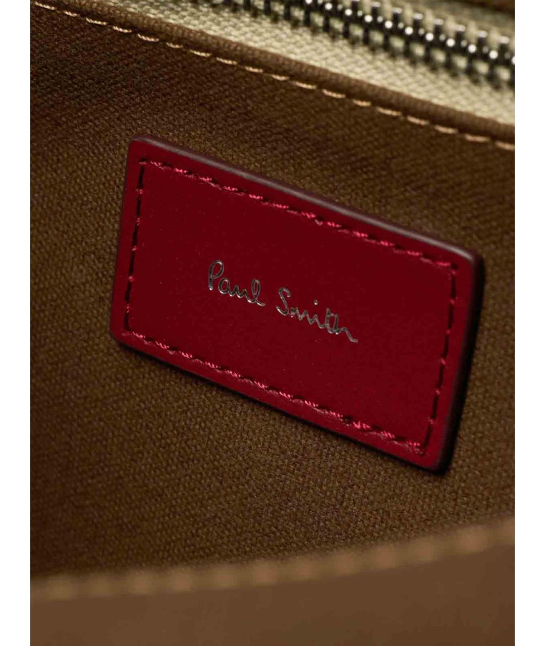 PAUL SMITH Коричневая хлопковая сумка на плечо, фото 6