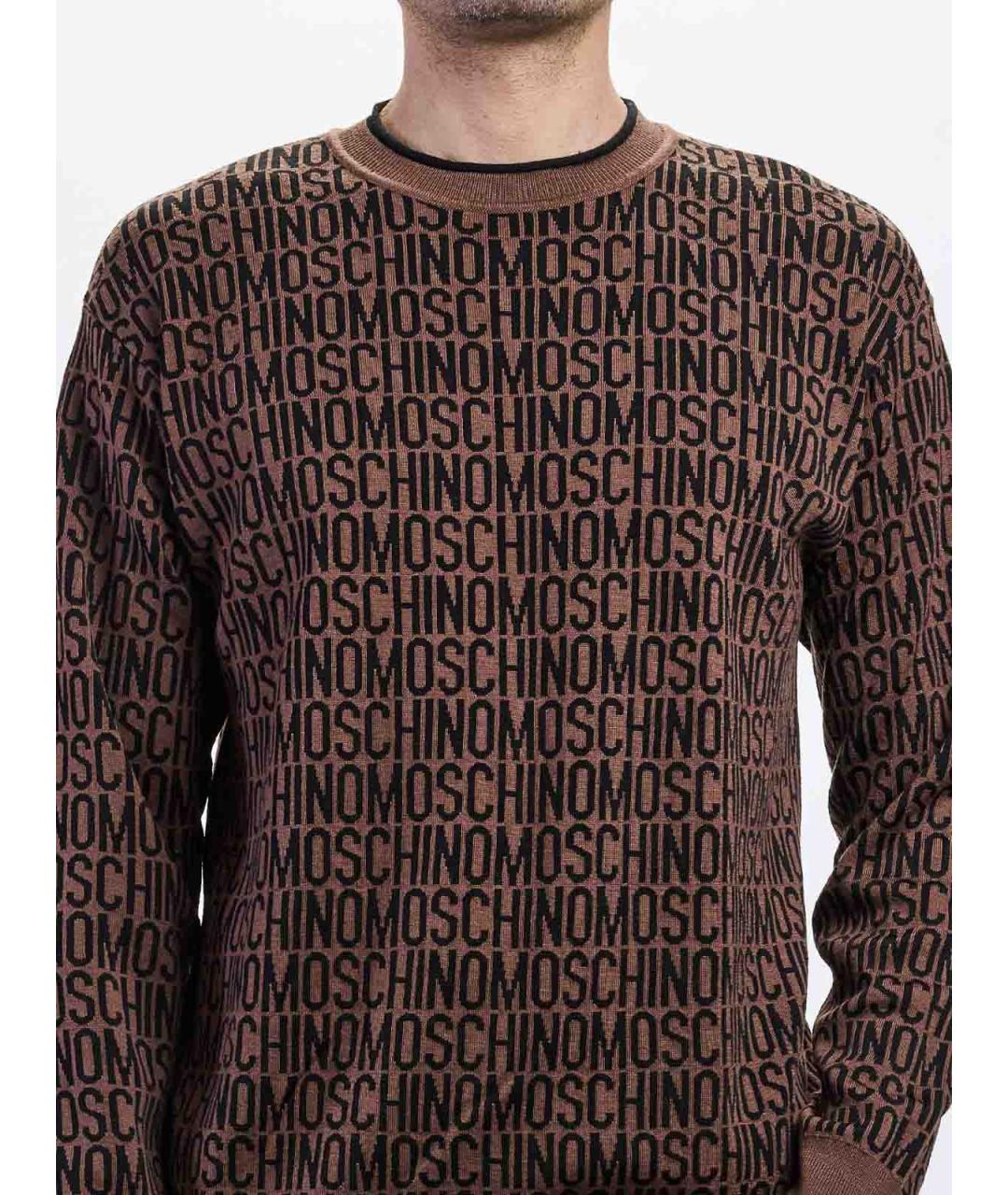 MOSCHINO Коричневый шерстяной джемпер / свитер, фото 6