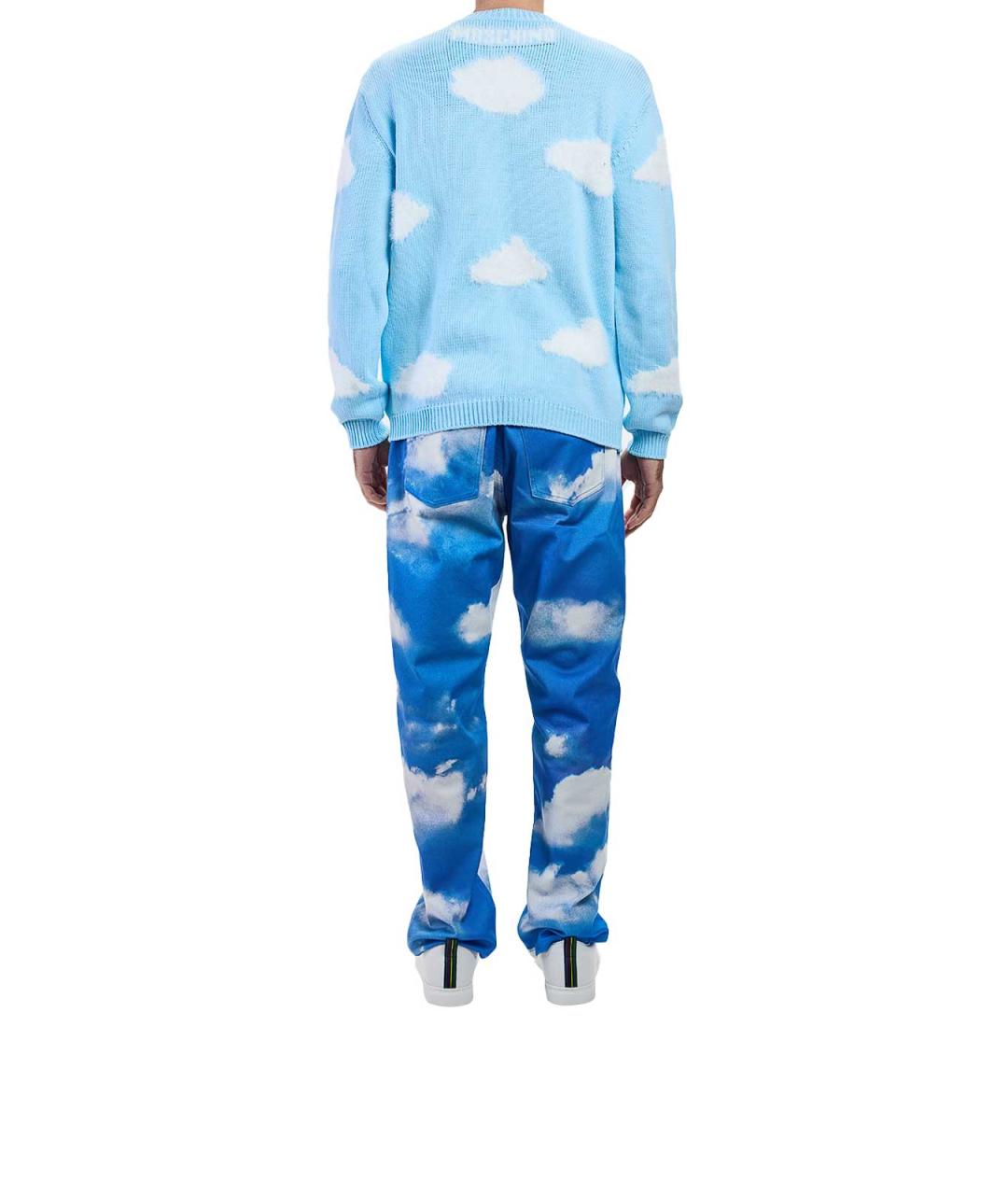 MOSCHINO Голубая хлопковая кэжуал рубашка, фото 4